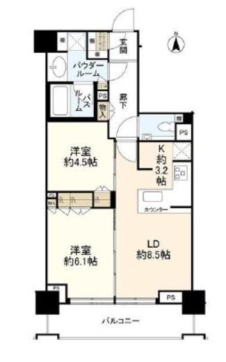 シティハウス中野レジデンス 1階 間取り図
