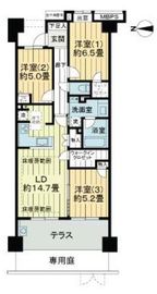 ライオンズステージ中野中央 1階 間取り図