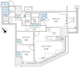 プラウドタワー渋谷 12階 間取り図
