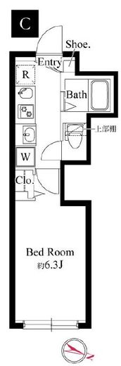 グランパセオ祐天寺ウエスト 103 間取り図