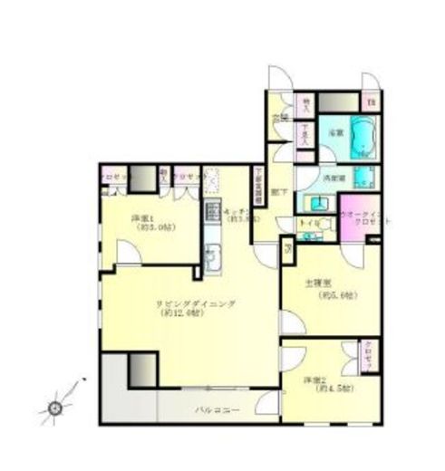 クレヴィアタワー池田山 12階 間取り図