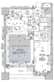 グラーサ白金高輪 15階 間取り図