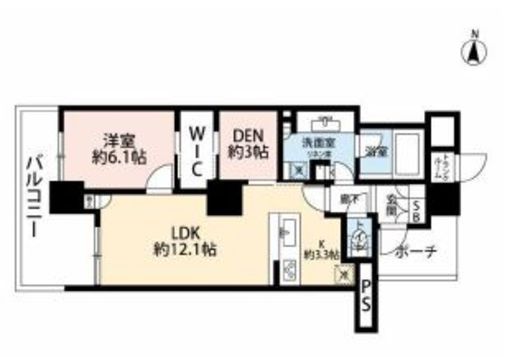 ワールドシティタワーズ アクアタワー 32階 間取り図