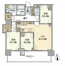 HARUMI FLAG PARK VILLAGE (晴海フラッグ パークヴィレッジ) 10階 間取り図