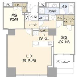 ワールドシティタワーズ キャピタルタワー 39階 間取り図