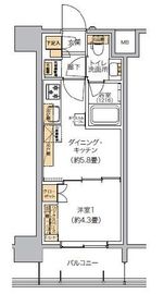 リビオメゾン芝浦 404 間取り図