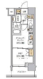 リビオメゾン芝浦 1303 間取り図