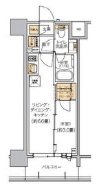 リビオメゾン芝浦 202 間取り図