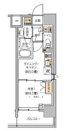 リビオメゾン芝浦 1301 間取り図