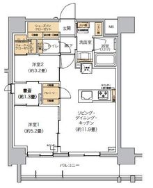 リビオメゾン芝浦 208 間取り図
