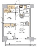リビオメゾン芝浦 1308 間取り図