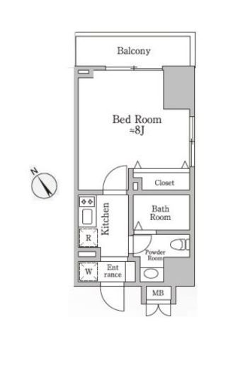 レジディア三宿 701 間取り図