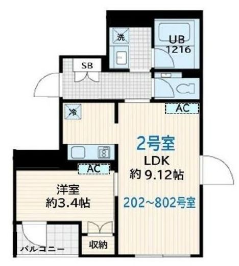 Fullea両国 302 間取り図