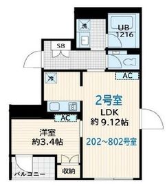 Fullea両国 802 間取り図