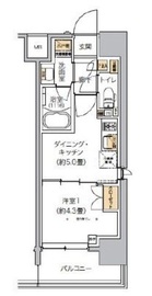 リビオメゾン芝浦 1001 間取り図