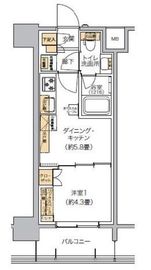 リビオメゾン芝浦 904 間取り図