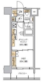 リビオメゾン芝浦 1004 間取り図