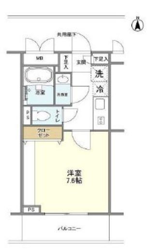 ラティエラ横濱六角橋 202 間取り図