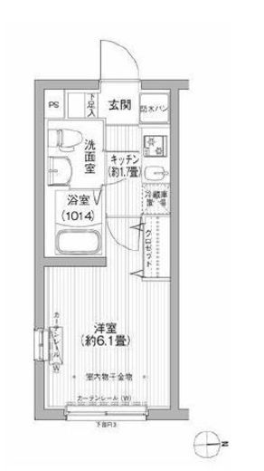 ローレル戸越 103 間取り図