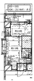 レジディア三宿 405 間取り図