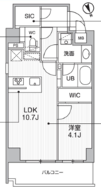 シーズンフラッツ本所吾妻橋 601 間取り図