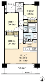 パークシティ国分寺 6階 間取り図