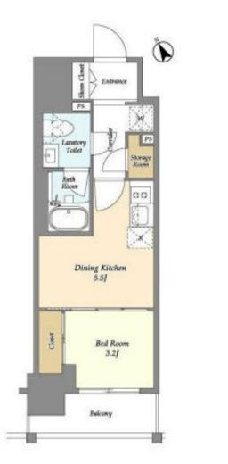 テラス横浜鶴見 411 間取り図