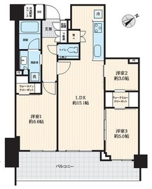 イニシア高輪プレシアスコート 3階 間取り図