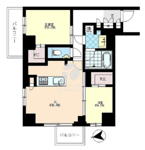 ピアース神楽坂レジデンス 4階 間取り図
