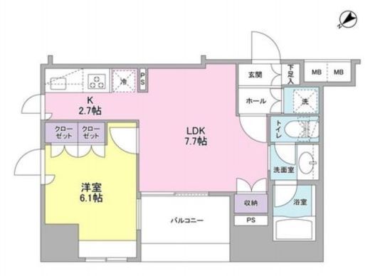 コンフォリア池袋DEUX 902 間取り図