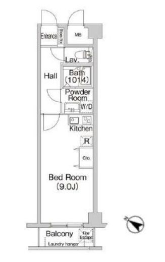 コンフォリアたまプラーザ 306 間取り図