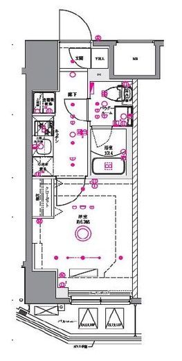 AZEST関内 9階 間取り図