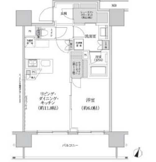 パークハビオ渋谷本町レジデンス 524 間取り図
