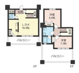 レジデンスシャルマン月島 425 間取り図