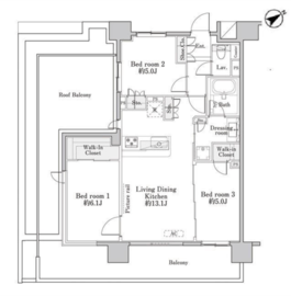ブランシア梶ヶ谷 702 間取り図