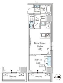 パークアクシス新宿西落合 401 間取り図