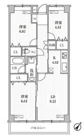 東雪谷マンション 5階 間取り図