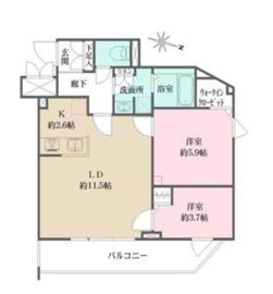 CREALpremier西馬込 (クリアルプレミア西馬込) 206 間取り図