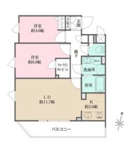 CREALpremier西馬込 (クリアルプレミア西馬込) 201 間取り図