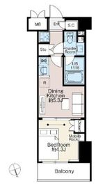 ベルファース西早稲田 203 間取り図