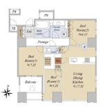 ワールドシティタワーズ キャピタルタワー 14階 間取り図