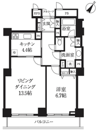 ベイコート芝浦 62 間取り図