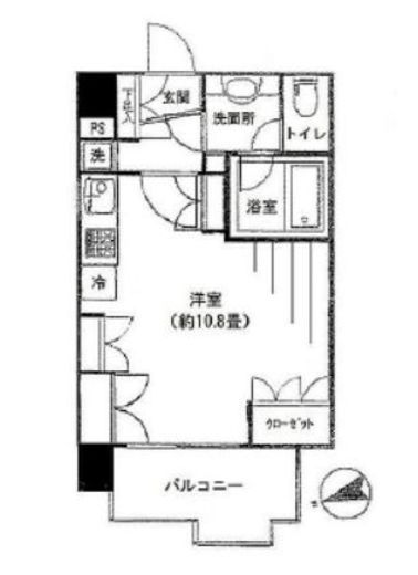 アクシア新宿御苑 11階 間取り図