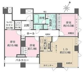 番町パークハウス 8階 間取り図