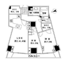 パークコート神宮北参道ザタワー 11階 間取り図