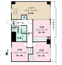 碑文谷メゾン 3階 間取り図