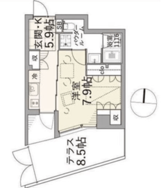 TAS上北沢レジデンス 105 間取り図