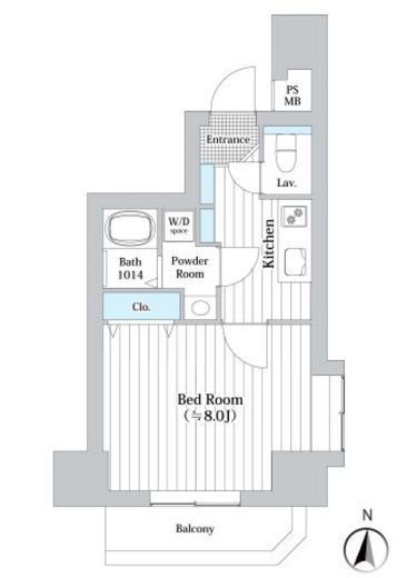 Mo・ai川崎西口 701 間取り図