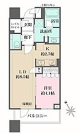 ブリリアタワーズ目黒 19階 間取り図
