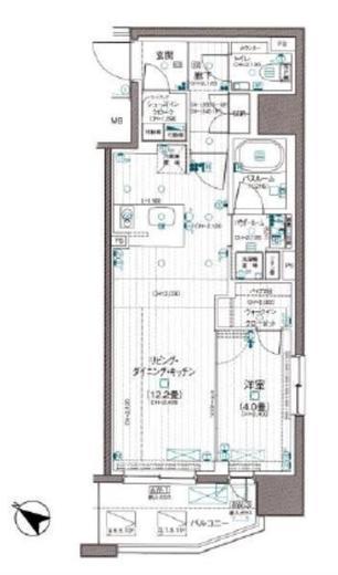 デュオステージ横濱桜木町 5階 間取り図